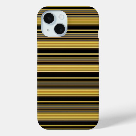 Coques Case-Mate iPhone Jolies rayures noires dorées (Verso)
