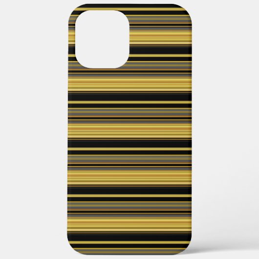Coques Case-Mate iPhone Jolies rayures noires dorées (Verso)