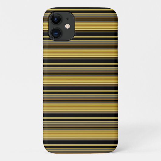 Coques Case-Mate iPhone Jolies rayures noires dorées (Dos)