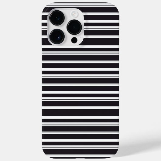 Coques Case-Mate iPhone Jolies rayures noires et blanches (Verso)
