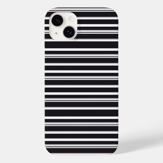 Coques Case-Mate iPhone Jolies rayures noires et blanches (Verso)