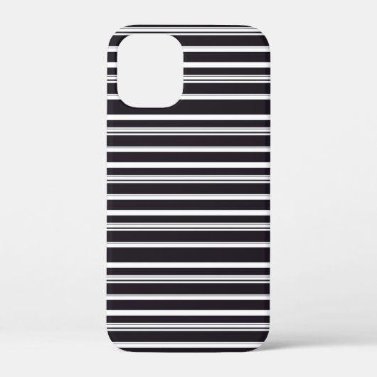 Coques Case-Mate iPhone Jolies rayures noires et blanches (Verso)
