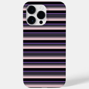 Coque Pour Pour iPhone 14 Pro Max Jolies rayures noires grises vintage