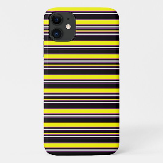 Coques Case-Mate iPhone Jolies rayures noires jaunes (Dos)