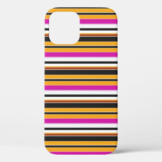 Coques Case-Mate iPhone Jolies rayures noires orange (Verso)