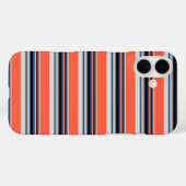 Coques Case-Mate iPhone Jolies rayures orange bleu (Verso (horizontal))