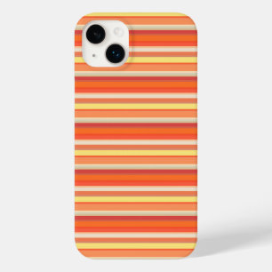 Coque Pour iPhone 14 Plus Jolies rayures orange rouge