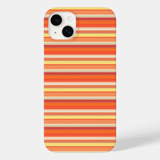 Coques Case-Mate iPhone Jolies rayures orange rouge (Verso)