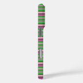 Coques Case-Mate iPhone Jolies rayures vert violet (Verso / Droite)