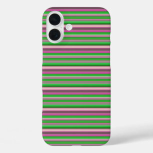 Coques iPhone 16 Plus Jolies rayures vert violet