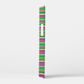 Coques Case-Mate iPhone Jolies rayures vert violet (Verso / Droite)