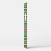 Coques Case-Mate iPhone Jolies rayures vert violet (Verso / Droite)
