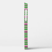 Coques Case-Mate iPhone Jolies rayures vert violet (Verso / Gauche)