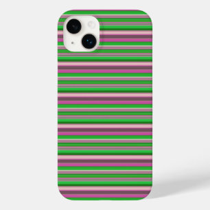 Coque Pour iPhone 14 Plus Jolies rayures vert violet