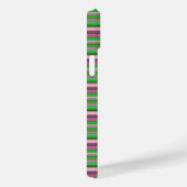 Coques Case-Mate iPhone Jolies rayures vert violet (Verso / Droite)