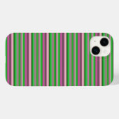 Coques Case-Mate iPhone Jolies rayures vert violet (Verso (horizontal))