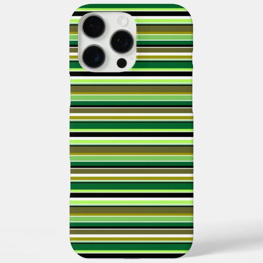 Coques Case-Mate iPhone Jolies rayures vertes blanches (Verso)