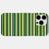 Coques Case-Mate iPhone Jolies rayures vertes blanches (Verso (horizontal))