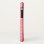 Coques Case-Mate iPhone Jolis cœurs roses sur fond rose corail (Dos/Gauche)