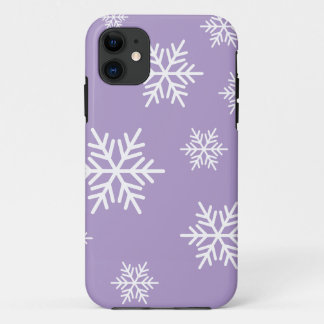 Case-Mate iPhone Case Jolis flocons nordiques chic sur lavande violet