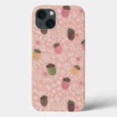 Coques Case-Mate iPhone Jolis glands roses automne pastel (Verso)