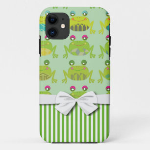 Coques Pour iPhone jolis grenouilles funky heureux et rayures