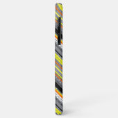 Coques Case-Mate iPhone Jolis motifs aztèques gris jaune orange (Dos/Gauche)