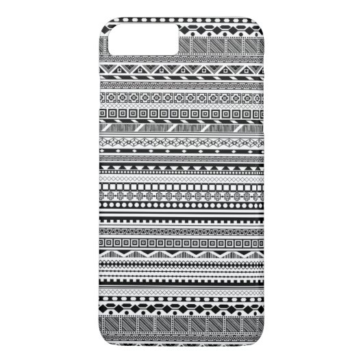 Coques Case-Mate iPhone Jolis motifs aztèques noir blanc design (Dos)