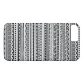 Coques Case-Mate iPhone Jolis motifs aztèques noir blanc design (Dos (Horizontal))