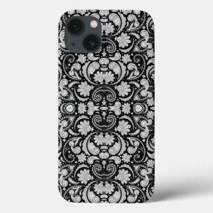 Case-Mate iPhone Case Jolis motifs cachemire noir et blanc vintage