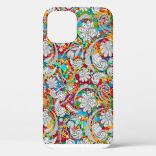 Case-Mate iPhone Case Jolis motifs paisley blancs colorés vintage