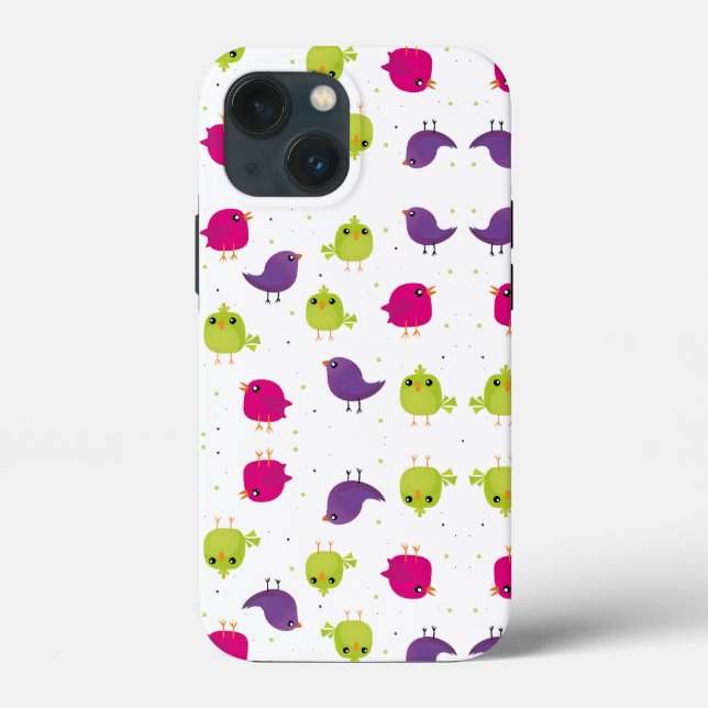 Coques Case-Mate iPhone Jolis oiseaux colorés (Verso)