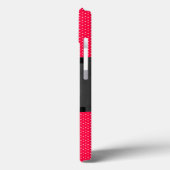 Coques Case-Mate iPhone Jolis points rouges élégants - Nœud noir (Verso / Gauche)