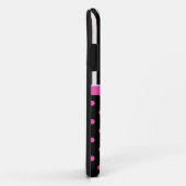 Coques Case-Mate iPhone Jolis pois roses doux avec nom (Dos/Droite)