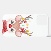 Coques Case-Mate iPhone Jolis Renne de Noël Adorables (Verso (horizontal))