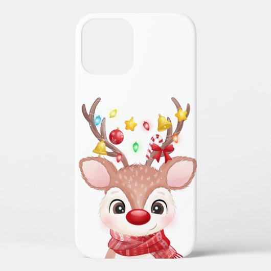 Coques Case-Mate iPhone Jolis Renne de Noël Adorables (Verso)
