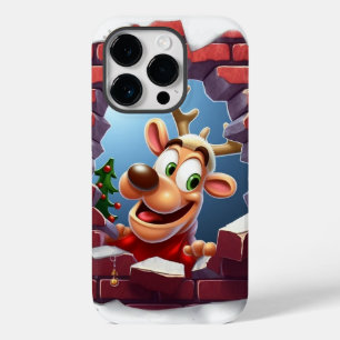 Coque Pour iPhone 14 Pro Jolly Reindeer 3D