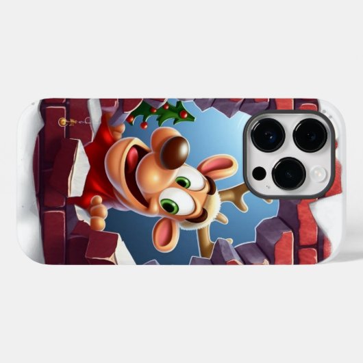 Coques Case-Mate iPhone Jolly Reindeer 3D (Verso (horizontal))