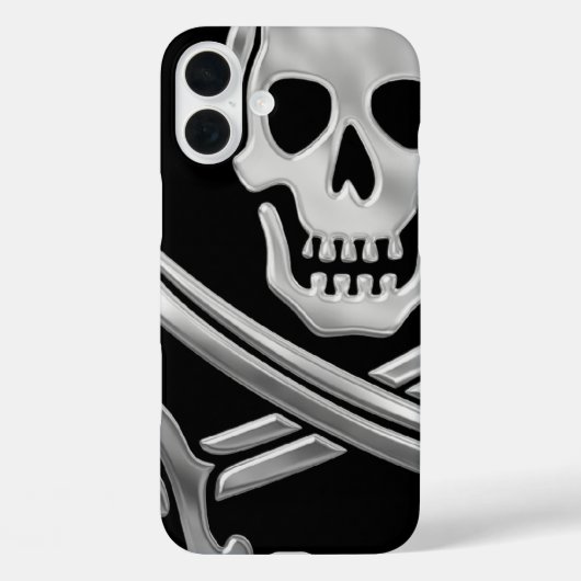 Coques Case-Mate iPhone Jolly roger argenté (Verso)