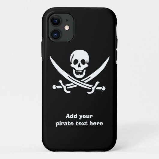 Coques Case-Mate iPhone Jolly roger drapeau de pirate (Dos)