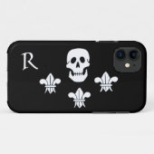 COQUES Case-Mate iPhone JOLLY ROGER SKULL ET TROIS LIEUX FLAG MONOGRAM (Dos (Horizontal))