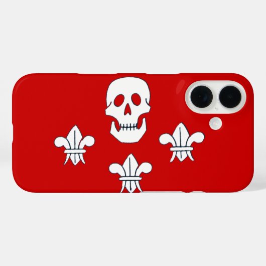 Coques Case-Mate iPhone JOLLY ROGER SKULL ET TROIS MENSONGES DRAPEAU Rouge (Verso (horizontal))