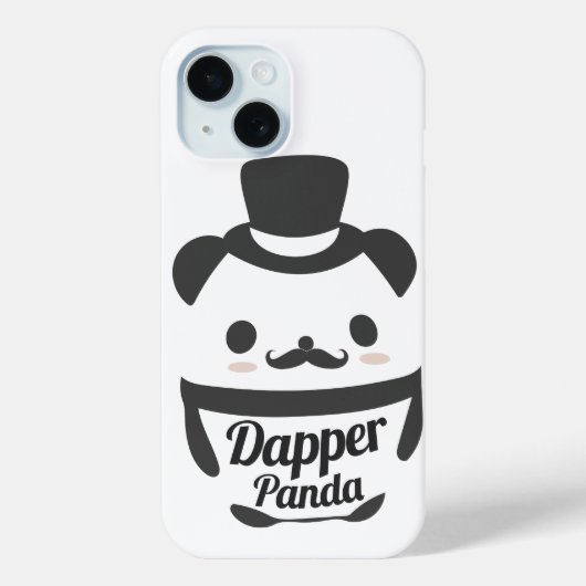 Coques Case-Mate iPhone Jote Dapper Panda Porté Chapeau Haut (Verso)
