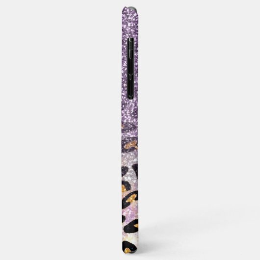 Coques Case-Mate iPhone Jote fille violet & or Parties scintillant Emprein (Dos/Gauche)