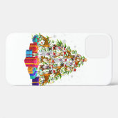 Coques Case-Mate iPhone Jote Noël Arbre Boxe Chien Famille Noël Cadeau (Verso (horizontal))