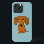 Case-Mate iPhone Case Jote Red Dachshund | Drôle Drôle Cartoon Wiener Do<br><div class="desc">Mignonne Chien de Dachshund Rouge à courte aile avec de grandes oreilles et des yeux de disquette levant. Un chien de chiot doxie qui a l'air très doux et peut-être un peu coupable. Ce boîtier de téléphone portable amusant pour amoureux des chiens est disponible pour une variété de marques de...</div>