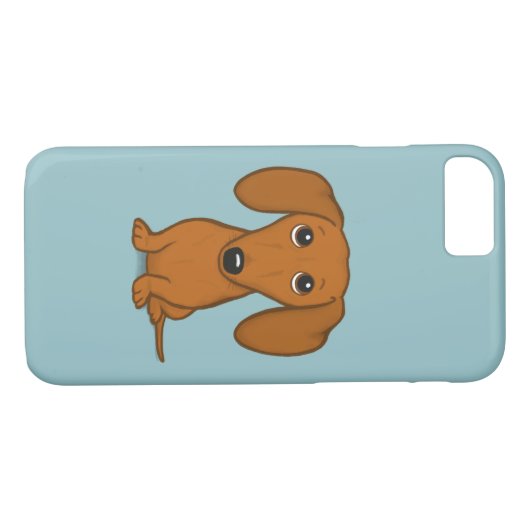 Coques Case-Mate iPhone Jote Red Dachshund | Drôle Drôle Cartoon Wiener Do (Dos (Horizontal))