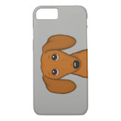 Coques Case-Mate iPhone Jote rouge Shorthair Dachshund | Dessin de Wiener (Dos)