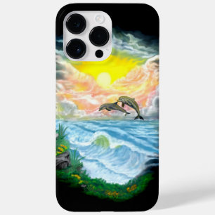 Coque Pour Pour iPhone 14 Pro Max Jouer aux dauphins sous le soleil