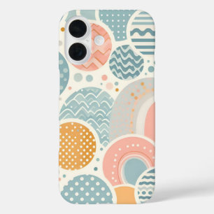 Coques iPhone 16 Jouer Motif de Doodle géométrique